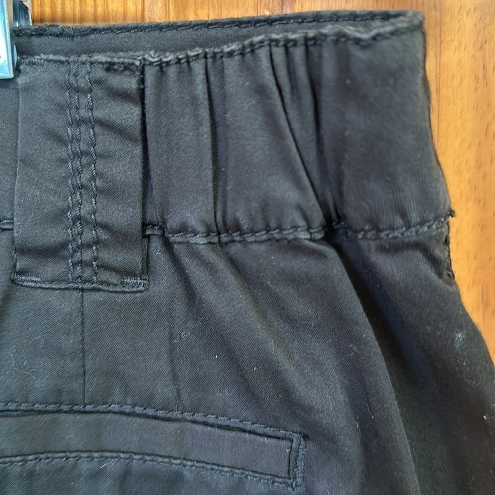 Chicos Deep Chocolate Cotton Blend Buttery Soft Side Elastic Shorts Size 1 - Picture 4 of 6